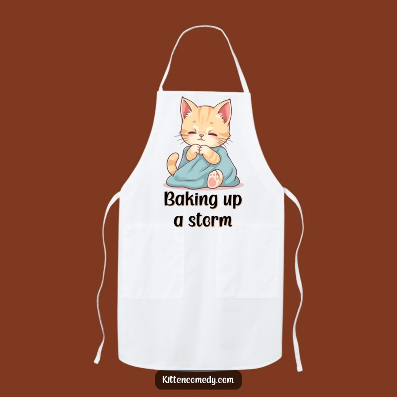 Funny Kneading Kitten Apron: Cook with Comfort and Feline Sweetness!
