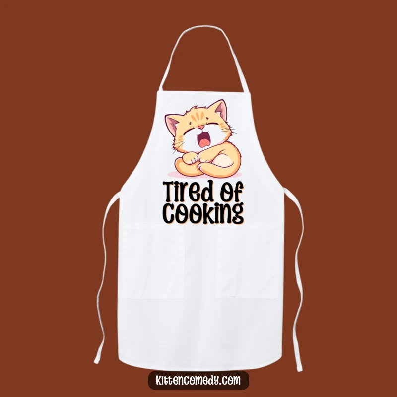 Funny Kitten Sunbeam Apron - Humorous Kitchen Wear for Relaxed Cooks
