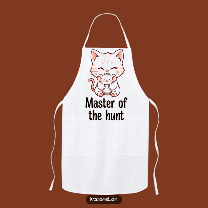Funny Winking Kitten Apron for Playful Chefs and Mischievous Kitchen Fun