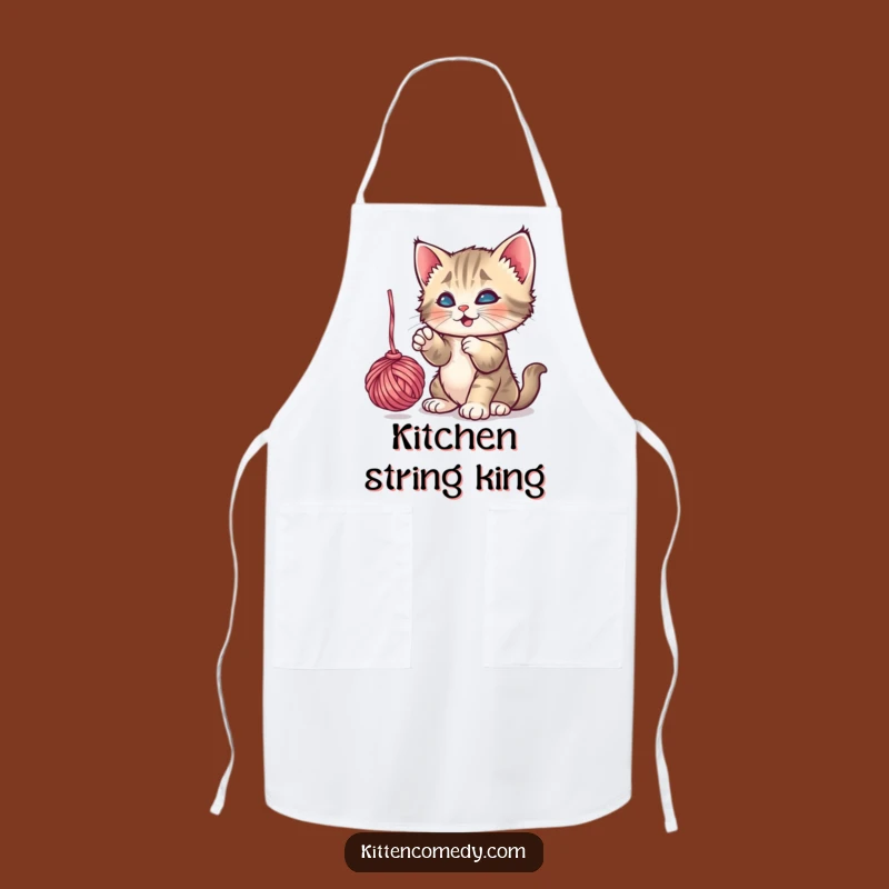 Funny Playful Kitten Yarn Apron: Cook with Fun, Ideal Funny Gift