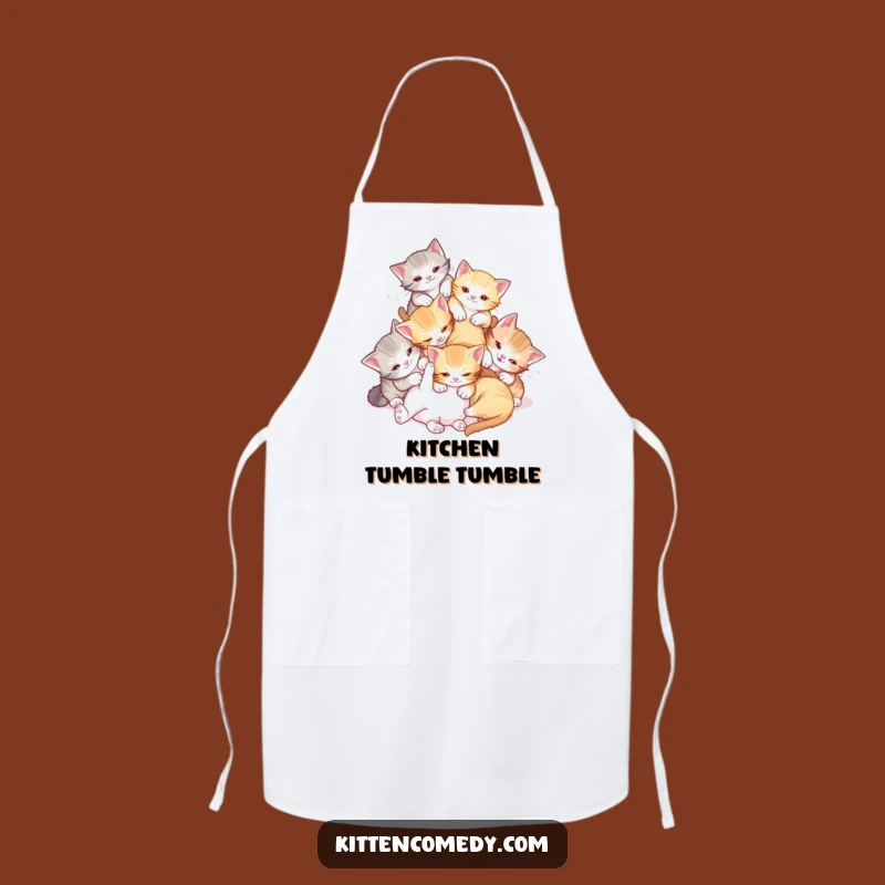 Funny Tumble Kittens Apron: Cook with Cute Chaos, Ideal Funny Gift