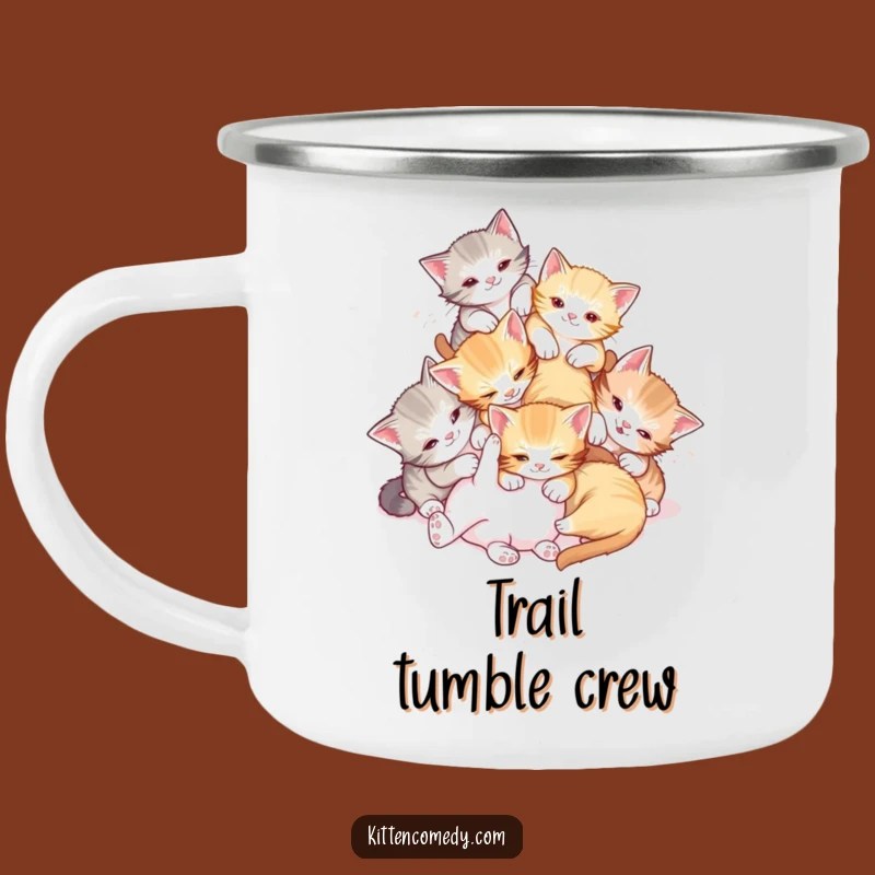 Funny Tumble Kittens Camping Mug: Playful Adventures, Great Funny Gift