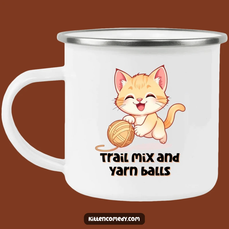 Funny Kitten Adventure Mug - Hilarious Camp Companion Gift