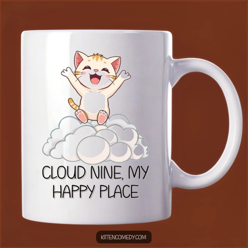 Funny Excited Kitten Delight Mug a Whimsical and Joyful Gift