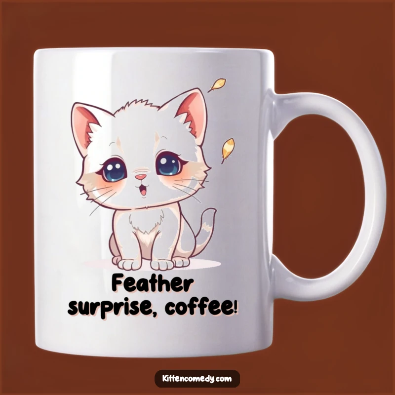Funny Surprised Kitten Mug: Hilarious Reaction for Cat Lovers!