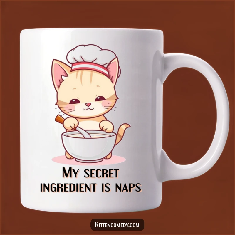 Funny Chef Kitten Mug - Whisking Up Smiles, A Purrfectly Funny Gift!
