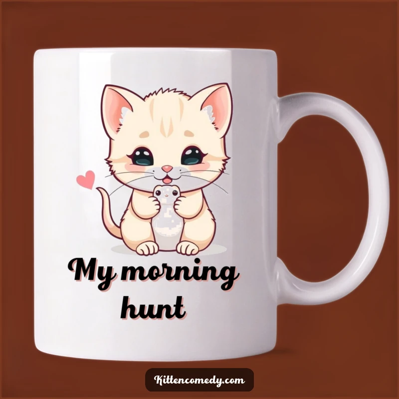 Funny Kitten Mouse Mug: Sweet Offerings & Purrs, Perfect Gift!