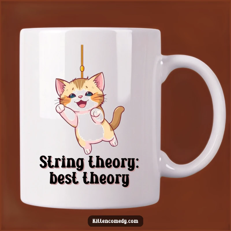 Funny Kitten Pouncing Mug: Adorable Playful Cat Gift for Cat Lovers