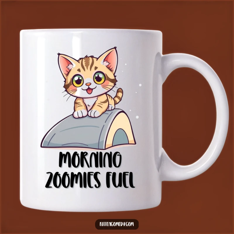 Funny Sliding Kitten Mug - Thrills and Giggles, A Purrfectly Funny Gift!