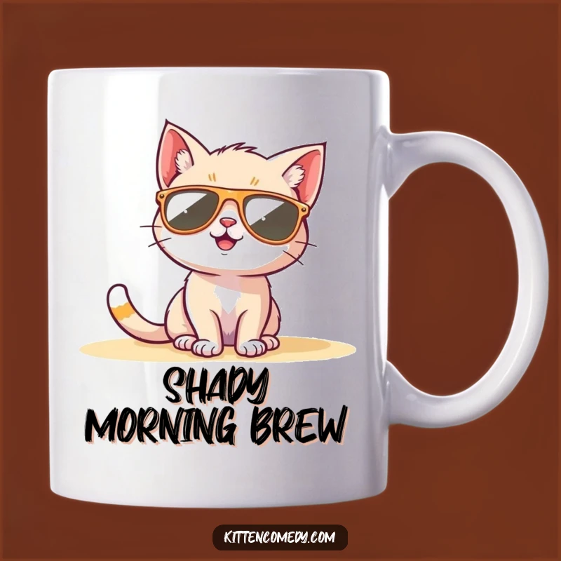 Funny Sunglasses Kitten Mug: Chill Vibes for a Hilarious Cat Lover Gift
