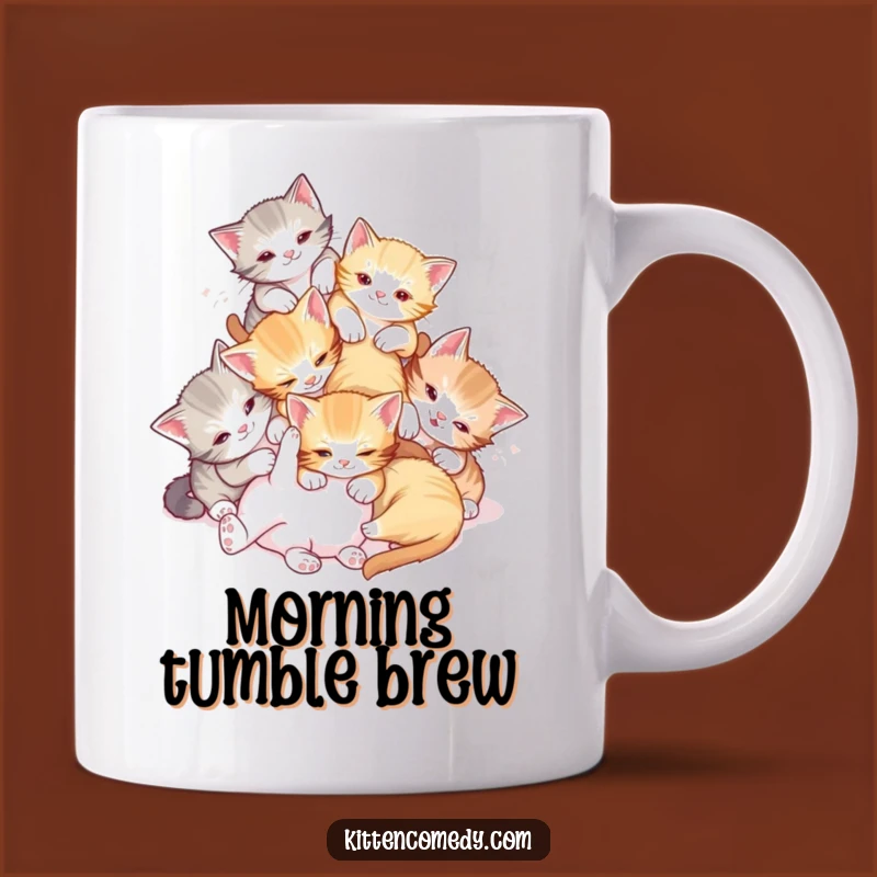 Funny Tumble Kittens Mug: Cute Chaos for a Hilarious Cat Lover Gift