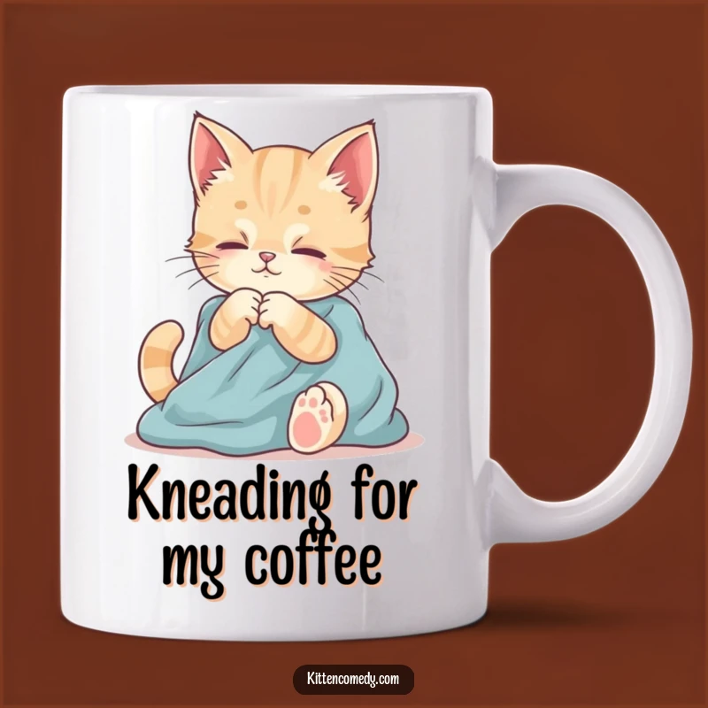 Funny Kneading Kitten Mug: Adorable and Humorous Cat Comfort Gift!