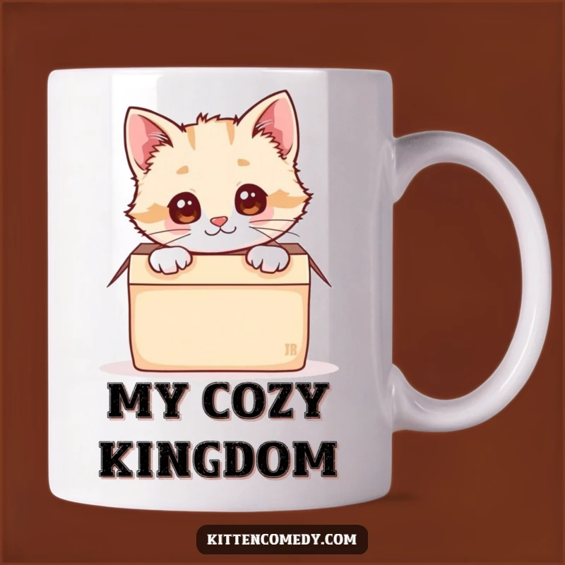 Funny Kawaii Kitten Box Peek Mug: A Cozy Hilarious Surprise!