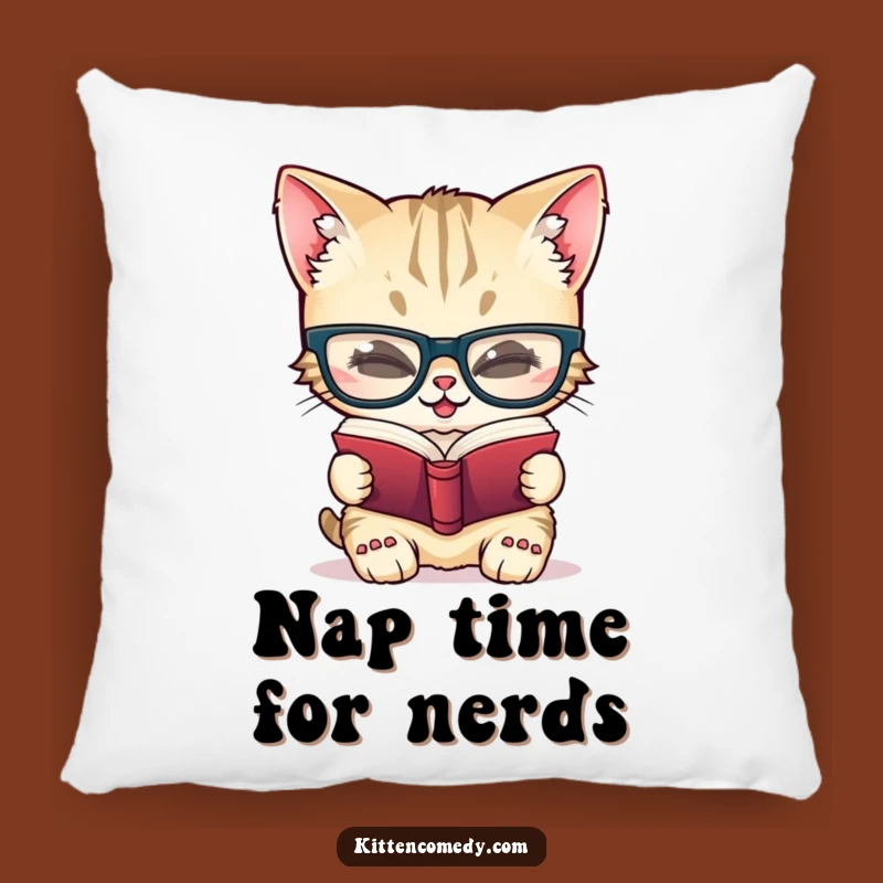 Comfortable Funny Giggling Kitten Pillow for Cozy Reading Nooks