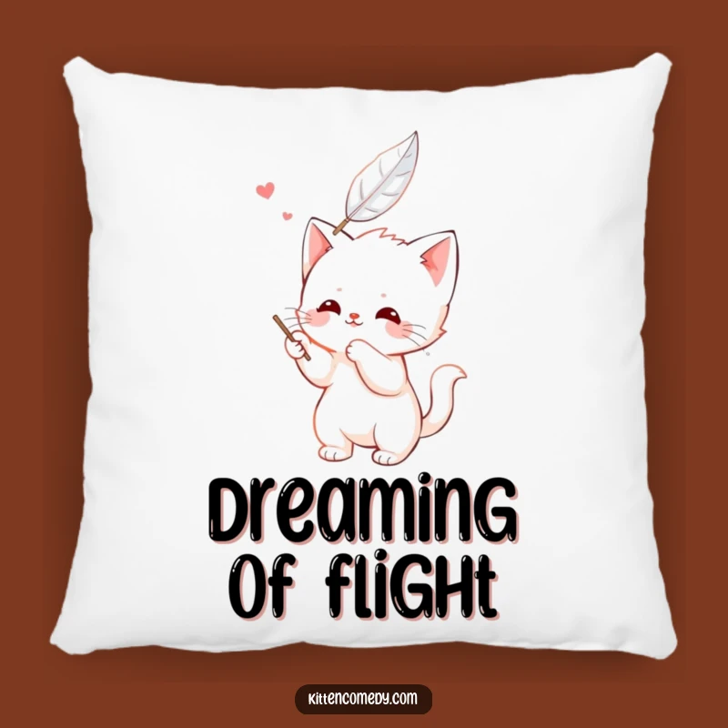 Funny Kawaii Kitten Feather Batting Pillow - Cozy Feline Friend for Playful Comfort Gift