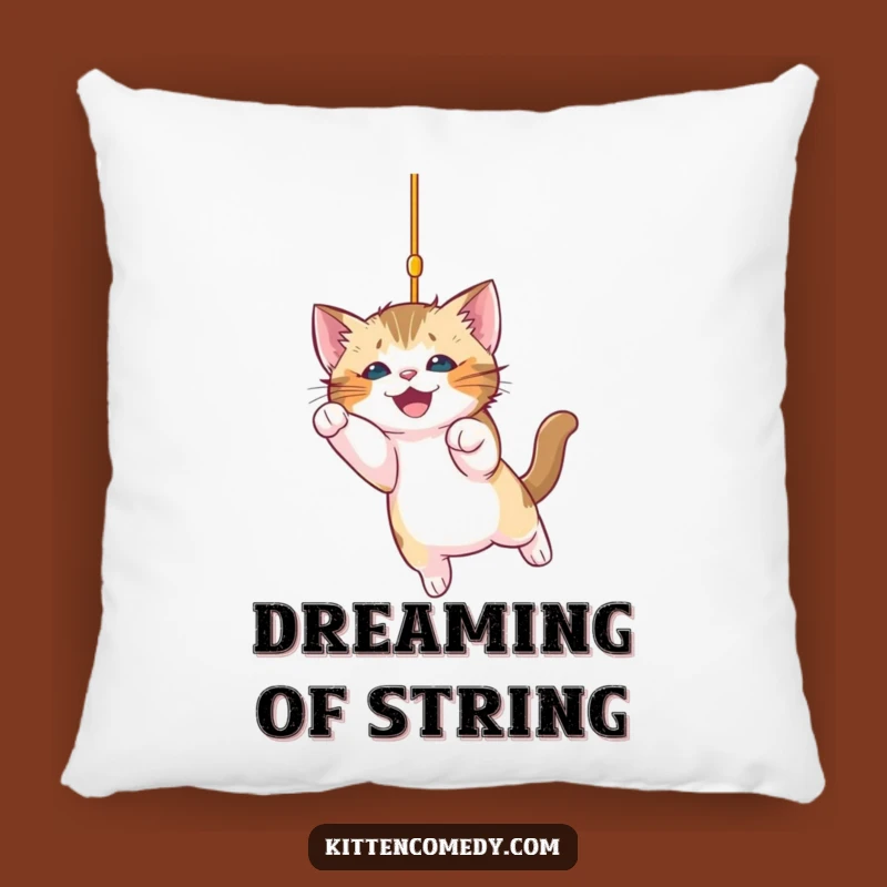 Funny Kitten Pouncing Pillow: Cute & Humorous Cat Accent Pillow Gift