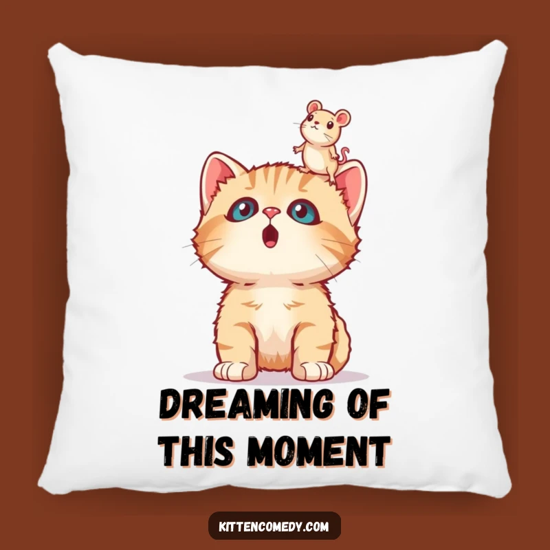 Funny Surprised Kitten Pillow, Cozy Comfort and Hilarious Decor