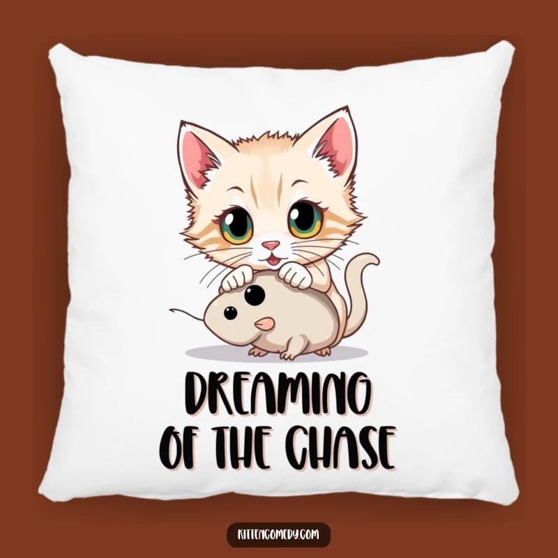 Funny Kitten Pouncing Pillow: Cozy Hunter Cushion, Hilarious Wide Eyes Gift