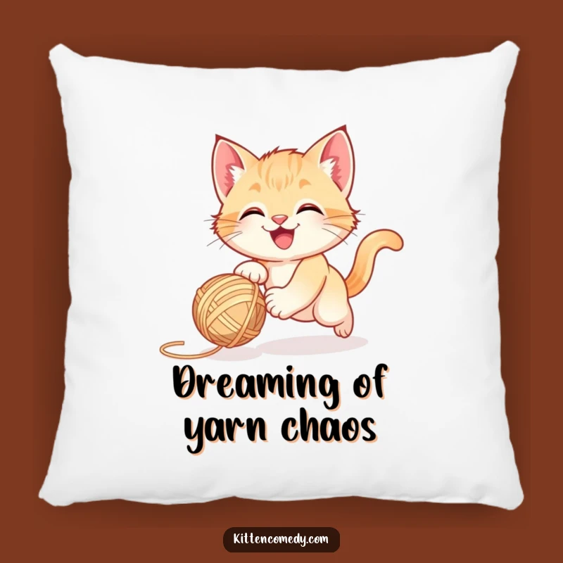 Funny Kitten Yarn Pillow - Comfy Purr-fection Gift