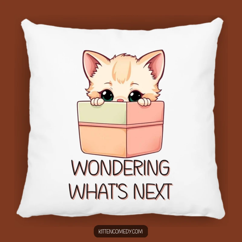 Funny Kitten Gift Box Pillow - Soft & Humorous Comfort for Cozy, Curious Nooks
