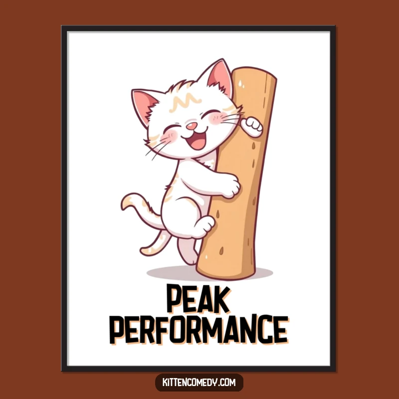 Funny Climbing Kitten Digital Art: Instant Download for Playful Decor!