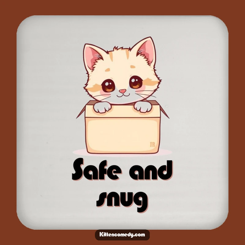 Funny Kawaii Kitten Box Peek Coasters: Protect Surfaces With Smiles!