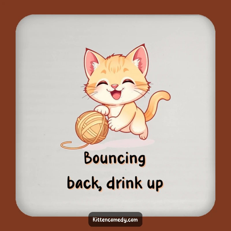 Funny Kitten Yarn Coasters - Protect Surfaces with Playfulness