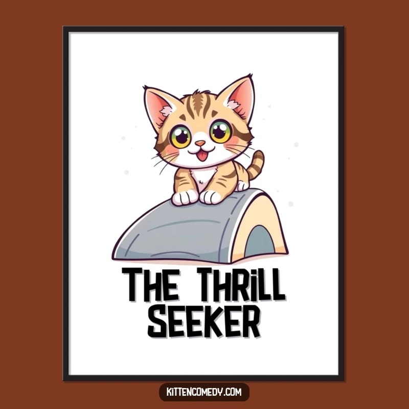 Funny Sliding Kitten Poster - Instant Joy for Your Walls, A Unique Gift!