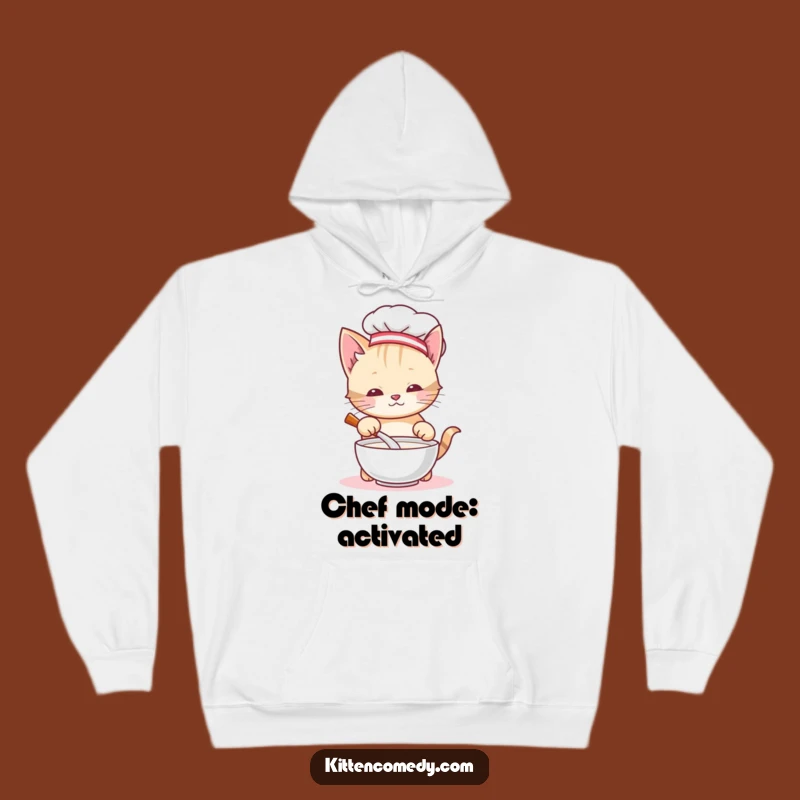 Funny Cozy Chef Kitten Hoodie: Warm Your Soul with Laughter, A Great Gift!