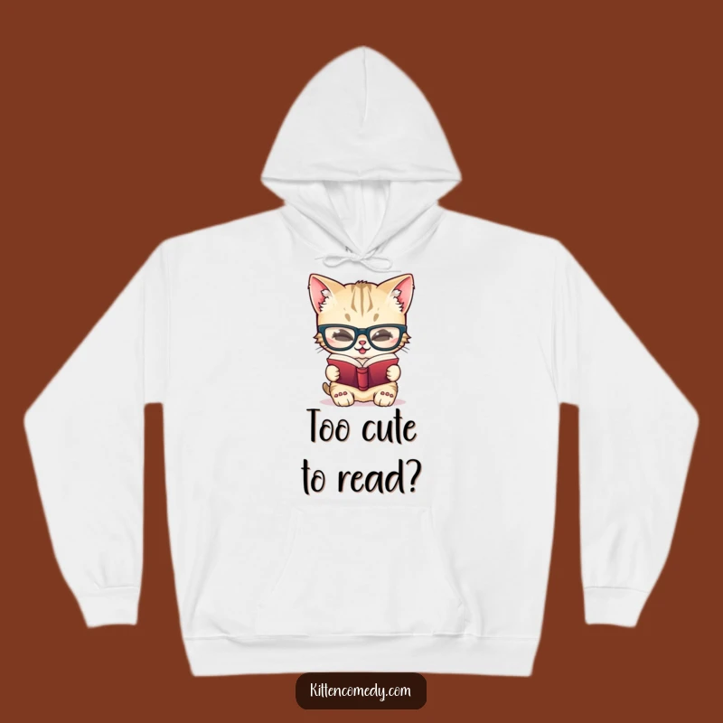 Cozy Funny Giggling Kitten Hoodie for Intellectual Comfort and Warmth