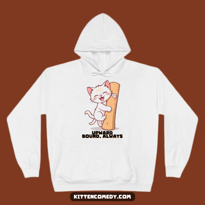 Funny Climbing Kitten Hoodie: Cozy Up with Playful Feline Charm!