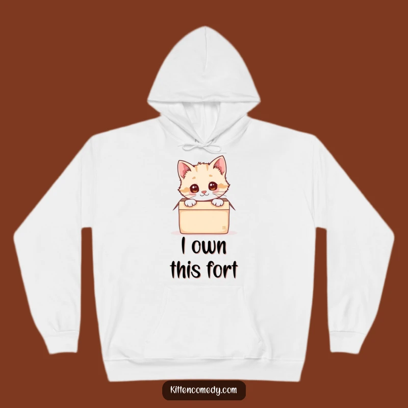 Cozy Funny Kawaii Kitten Box Peek Hoodie: Snug Hugs and Laughter!