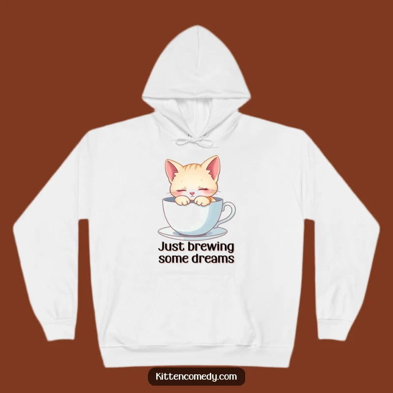 Snuggle up in ultimate comfort with this funny hoodie, featuring a sleeping kitten. It's the perfect blend of warmth and feline charm, a delightful funny gift.