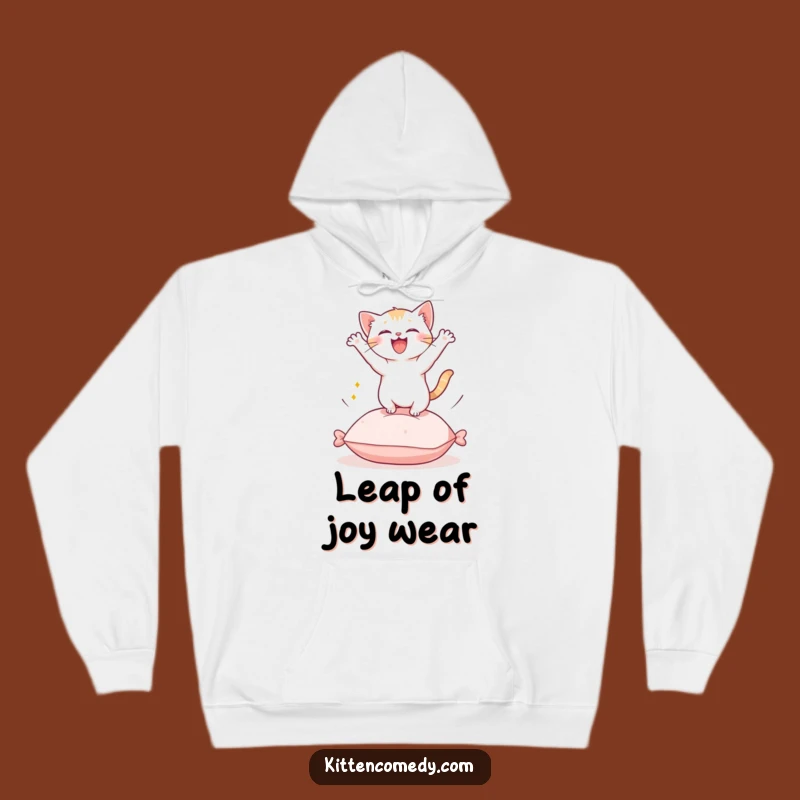 Cozy Kawaii Kitten Leap Hoodie - Snuggle Up with Funny Cat Charm