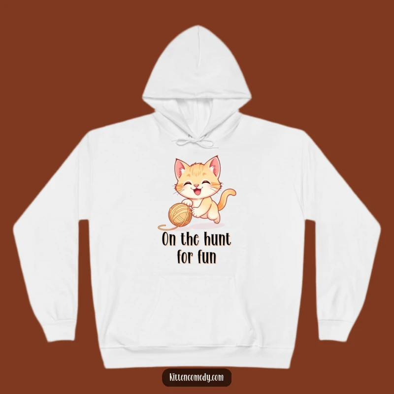 Cozy Funny Kitten Playtime Hoodie - Warm and Hilarious Cat Gift