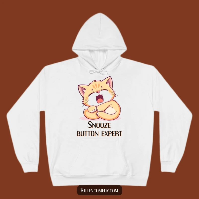 Funny Tired Kitten Hoodie - Ultra-Cozy & Hilarious Comfort for Lazy Days