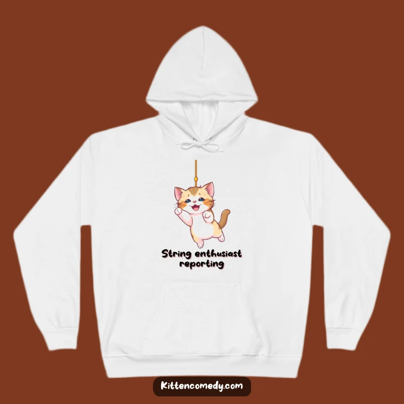 Funny Kitten Pouncing Hoodie: Cozy & Humorous Cat Lover Sweatshirt Gift