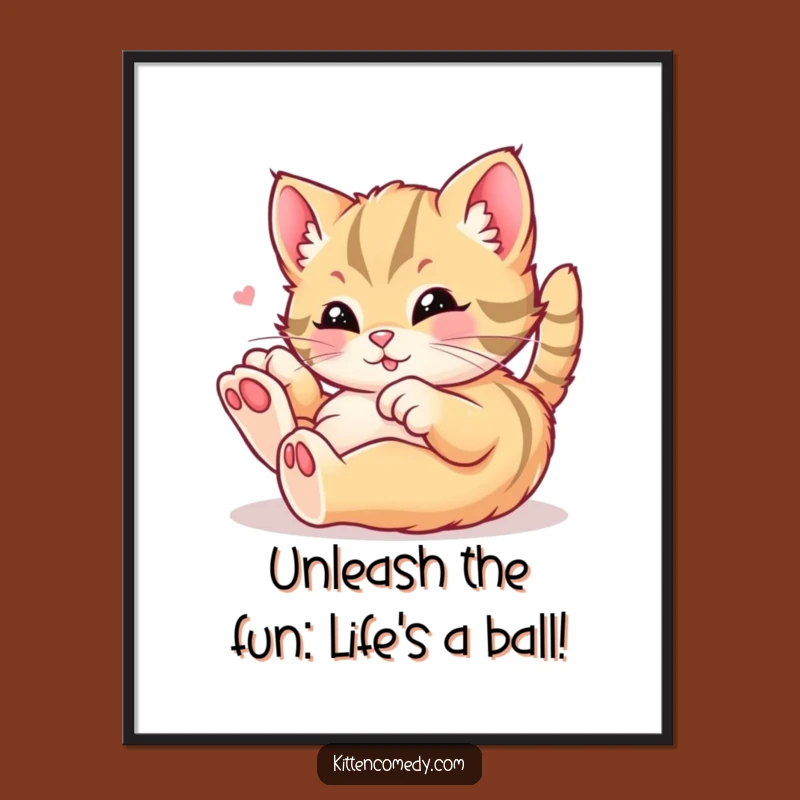 Add a touch of whimsy to your walls with this free printable art! Print at home for a dose of kitten-fueled cheer.
