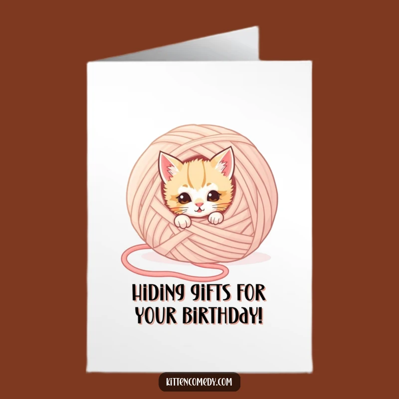 Free Printable Kitten Birthday Card: Peek-a-Boo Kitten Digital Gift, Hilarious DIY Download!
