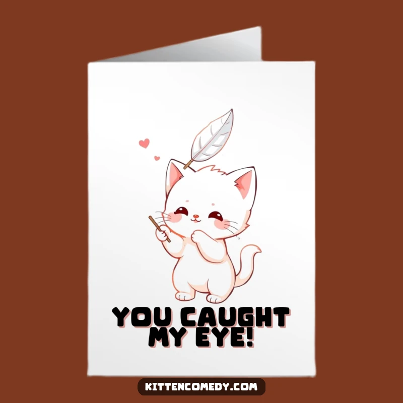 Free Printable Congrats Card: Kitten Feather Theme, Sweet Downloadable Gift