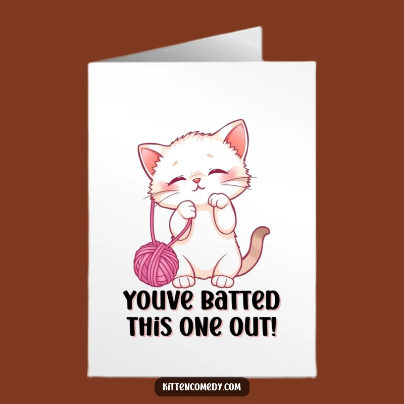 Free Printable Congrats Card: Kitten Yarn for a Funny DIY Celebration