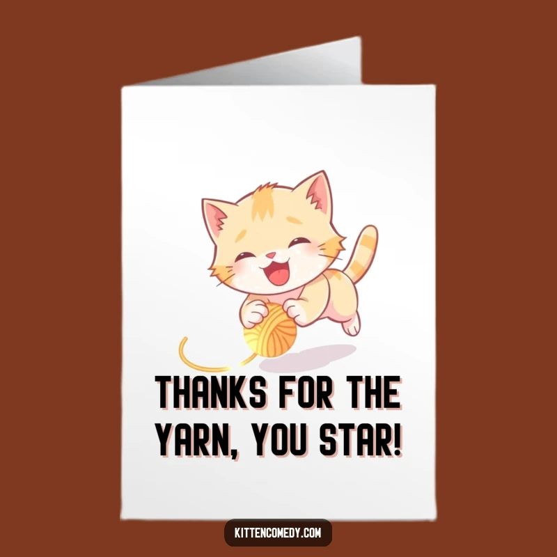 Free Printable Kitten Thank You Card: Tumbling Kitten Digital Gift, Hilarious DIY Download!