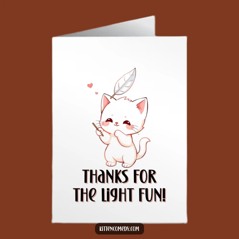 Free Printable Thank You Card: Kitten Feather Design, Perfect Downloadable Gift