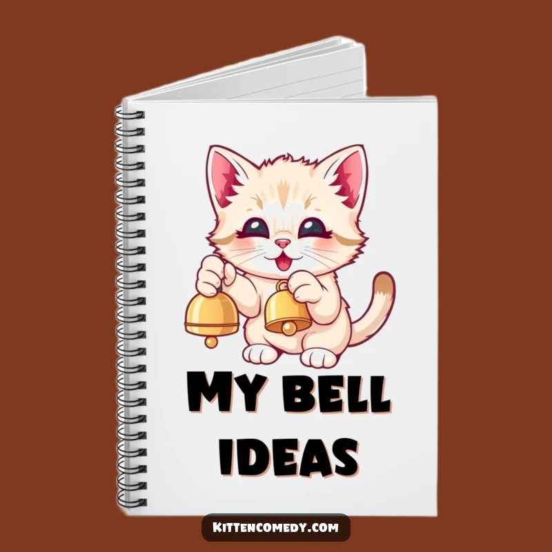 Funny Kawaii Kitten Bell Paw Notebook - Journal Your Delightful Thoughts!