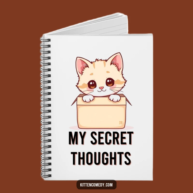 Funny Kawaii Kitten Box Peek Notebook: Jot Down Your Cozy Thoughts!