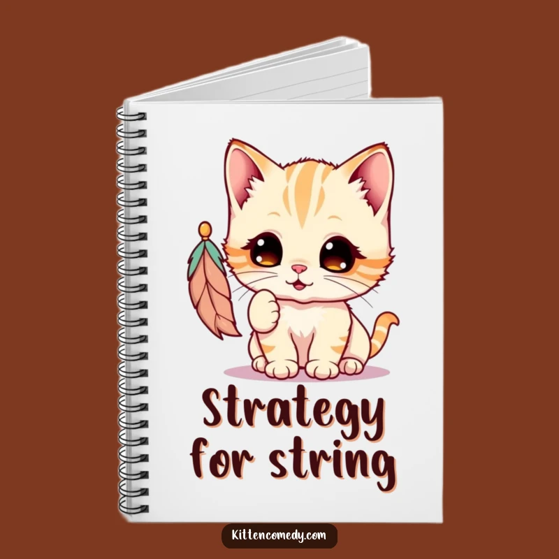 Funny Kawaii Kitten Feather Notebook: Cute Cat Journal for Writers