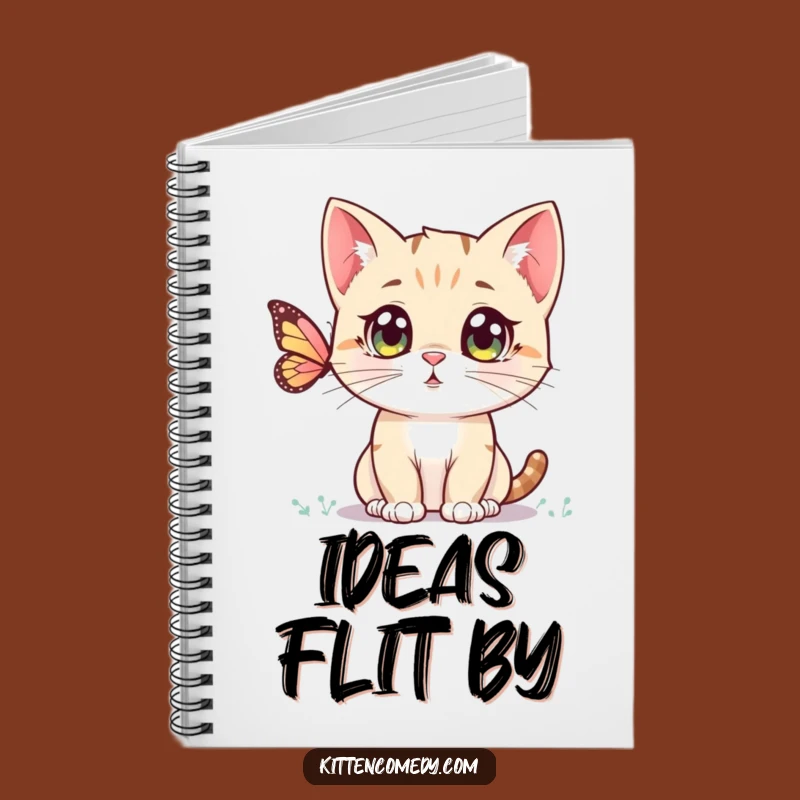 Funny Kawaii Kitten Notebook: Cute Cat Journal, Butterfly Dreams, Gift Idea!