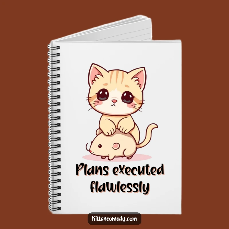 Funny Kawaii Kitten Notebook: Playful Cat Journal, Toy Mouse Fun, Gift Idea!
