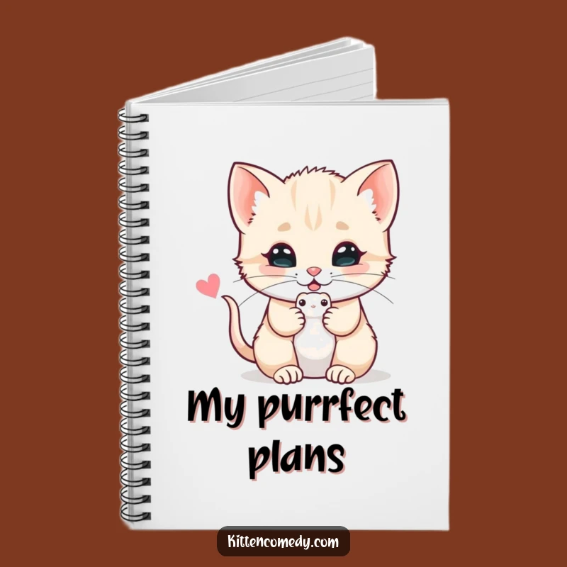 Funny Kitten Mouse Notebook: Jot Down Sweet Thoughts, Gift!