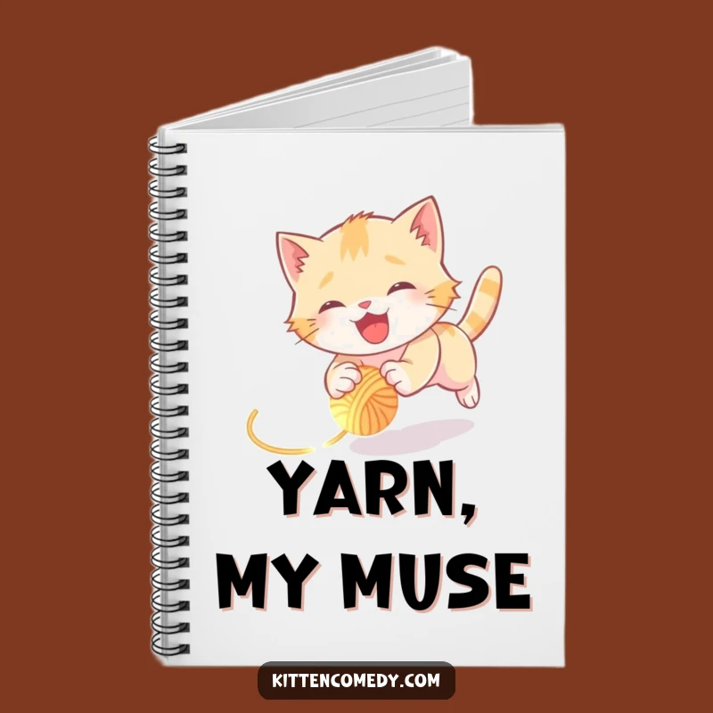 Funny Kitten Yarn Chase Notebook: Journal Your Adventures with Cat Humor